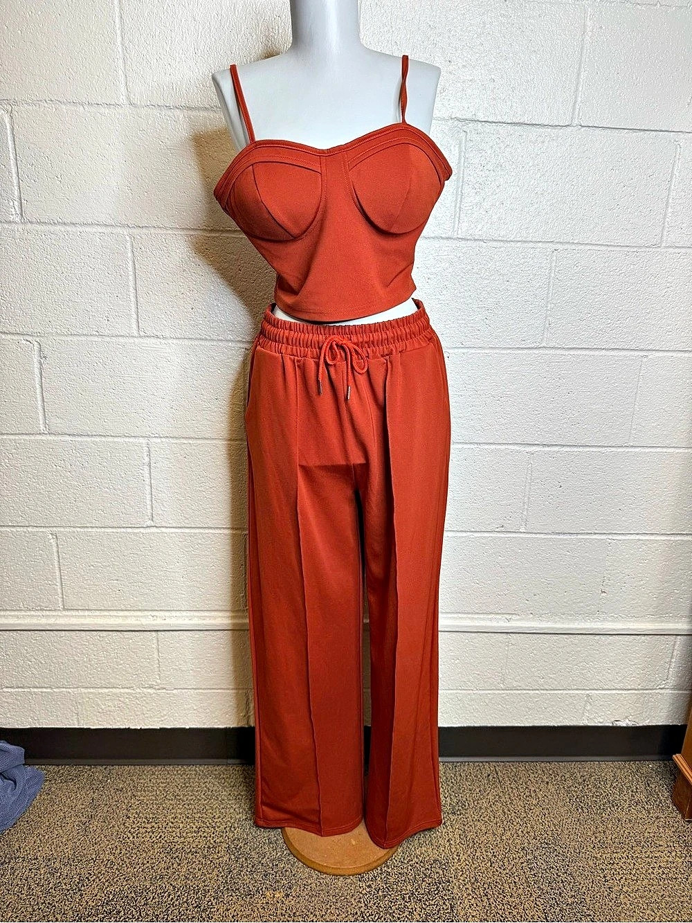 SHEIN Orange Two-Piece Set Size Medium Like New